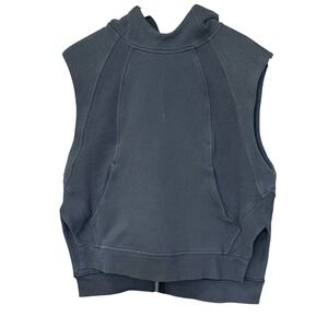 Lululemon Scuba Sleeveless Hoodie Black LW3IUCS Cropped Vest Sweatshirt Sz XS/S